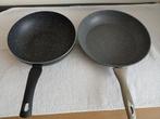 2 grote pannen, Ophalen of Verzenden, Rvs, Koekenpan of Braadpan