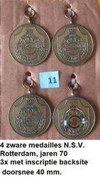schietsport, set van 4 zware medailles, jaren 70 (11), Ophalen of Verzenden, Overige materialen, Nederland