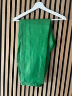 YAS Groene 100% Leren Broek - Maat 36, Ophalen of Verzenden, Zo goed als nieuw, Maat 36 (S), Lang