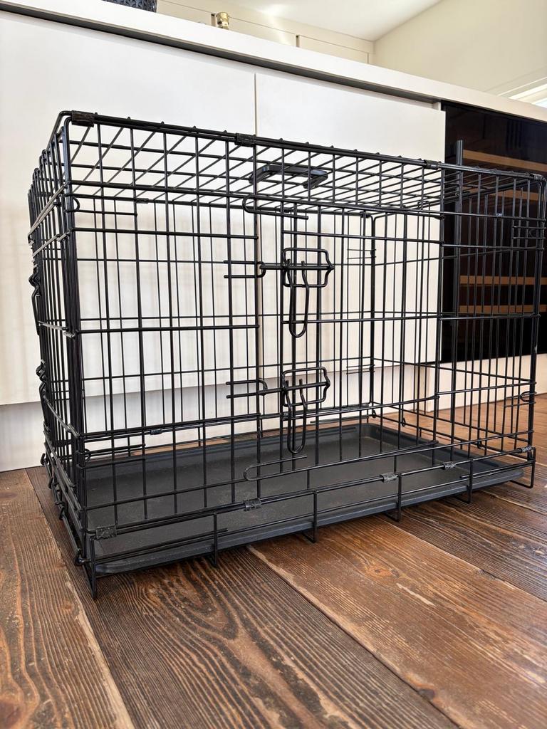 Hondenbench draadkooi RVS zwart 75x47x54, Ophalen, Zo goed als nieuw