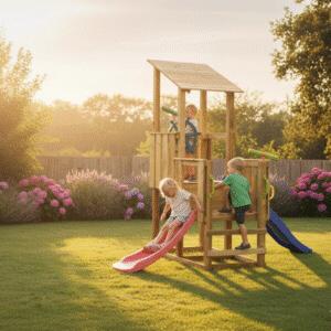 Speelhuis piraat met 2 glijbanen, Ophalen, Zo goed als nieuw, Zandbak