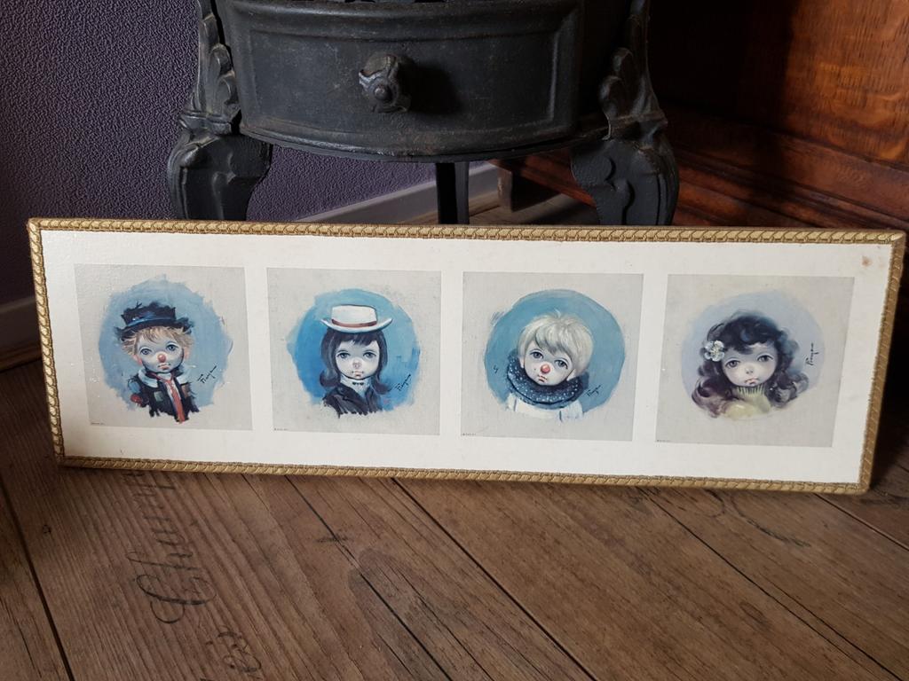 Oude lijst clown pipo lucardi uit 1965, Ophalen of Verzenden