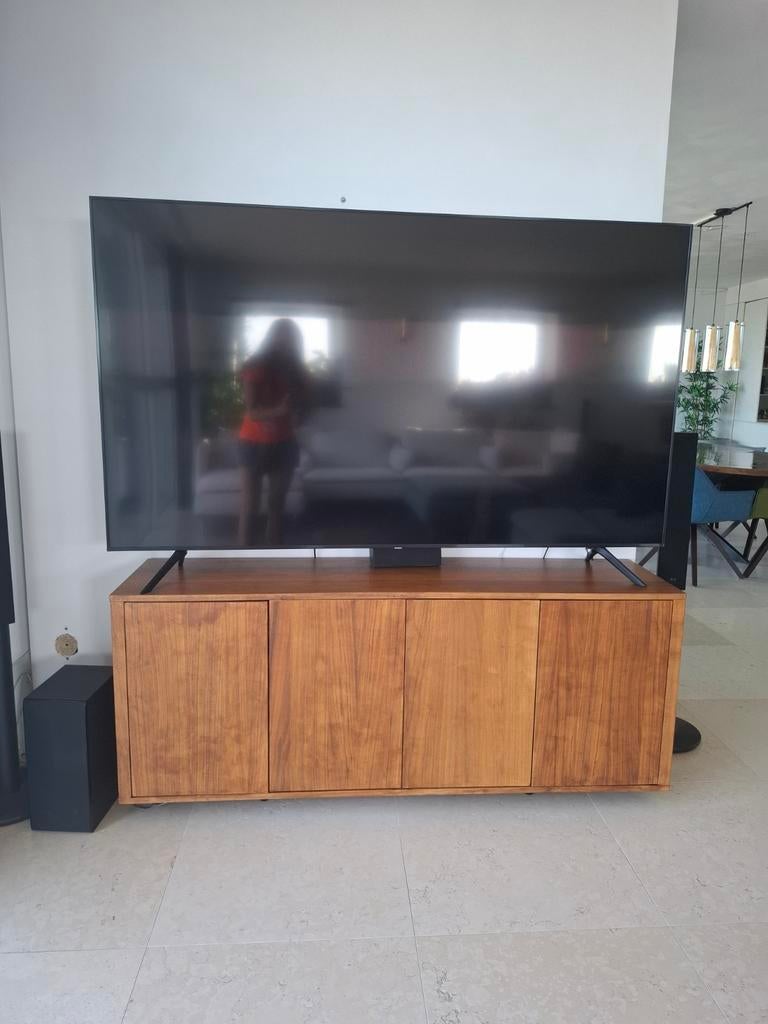 IKEA Stockholm TV-kast walnoot fineer - 160x40x61 cm, 150 tot 200 cm, Ophalen of Verzenden, Zo goed als nieuw, Minder dan 100 cm