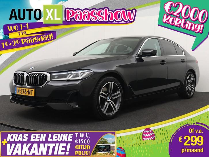 BMW 5 Serie 520i Business Edition Plus Laser-Light Leder Mem, Auto's, BMW, Bedrijf, Te koop, 5-Serie, ABS, Airbags, Airconditioning