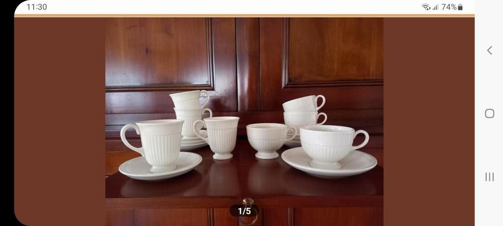 Wedgwood edme, 4 thee en 4 koffie kopjes, nieuw, Nieuw, Ophalen of Verzenden, Wedgwood, Kop(pen) en/of Schotel(s)