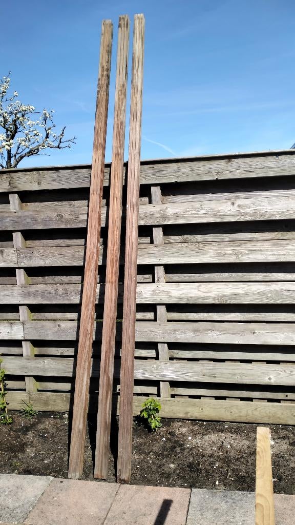 Bankirai hardhout  paal 3 stuks NIEUW, Ophalen, Nieuw, Hardhout, 250 cm of meer