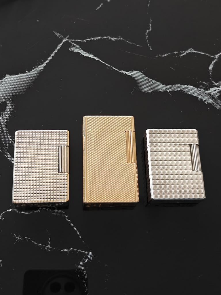 Lot van 3 S.T. Dupont Aanstekers - Allemaal voor Reparatie, Verzenden, Gebruikt, Aansteker