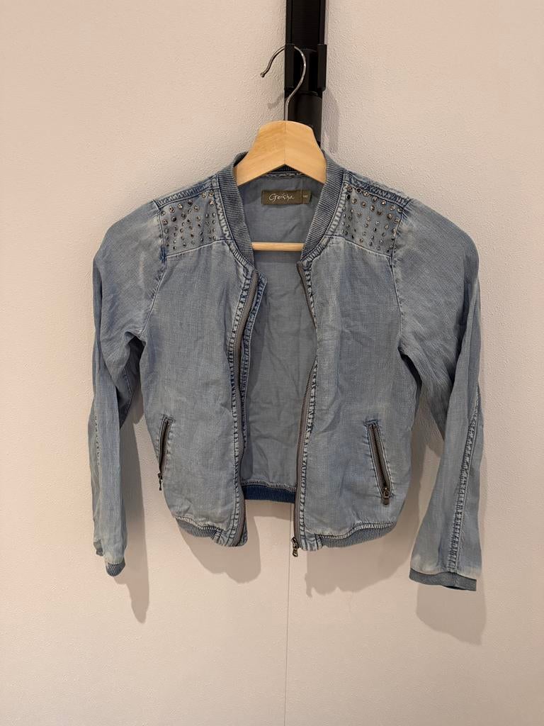 Spijkerjasje geisha maat 140, Ophalen of Verzenden, Zo goed als nieuw, Meisje, Jas