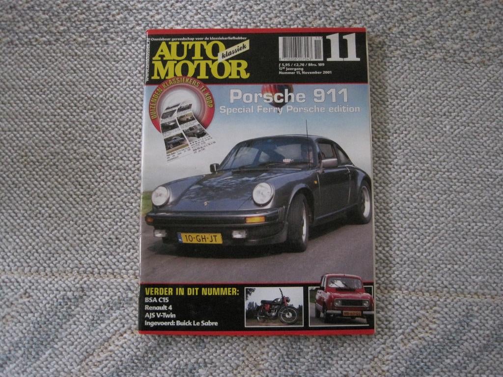 Auto Motor Klassiek 11 2001 Porsche 911, R4, ‘t Loo, BSA C15, Ophalen of Verzenden, Zo goed als nieuw, Porsche