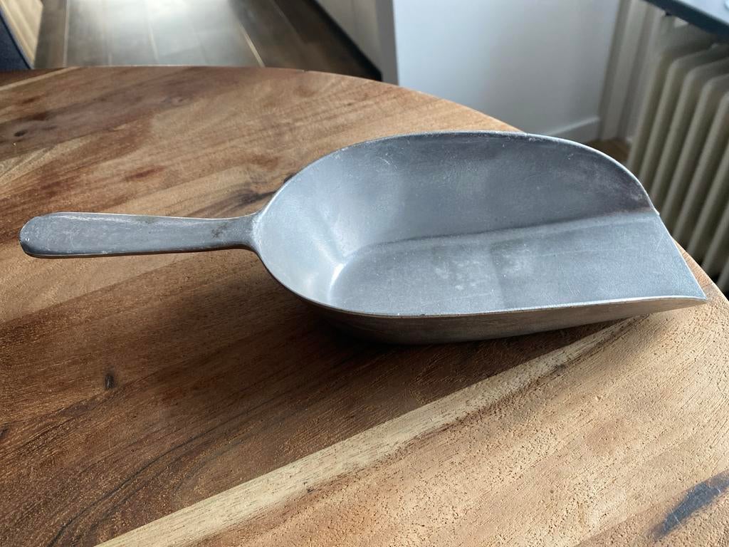 Aluminium winkelschep / meelschep vintage, Zilver, Ophalen of Verzenden, Metaal, Overige merken