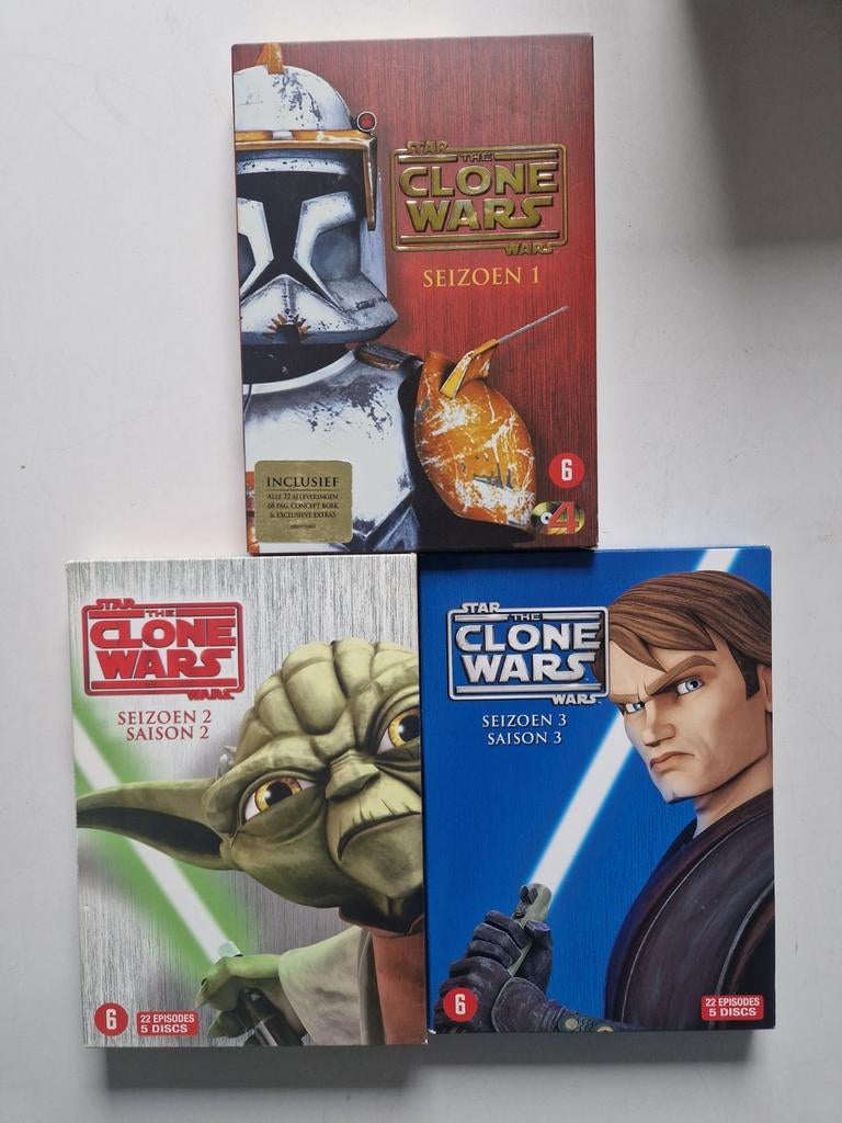 Star Wars: The Clone Wars Seizoenen 1-3 DVD Boxset, Cd's en Dvd's, Gebruikt, Boxset, Ophalen of Verzenden, Vanaf 6 jaar