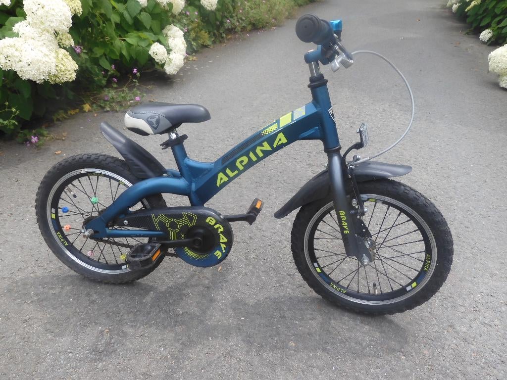 Superleuke 16 inch Alpina Brave jongensfiets, Ophalen, Terugtraprem, 16 tot 20 inch, Alpina