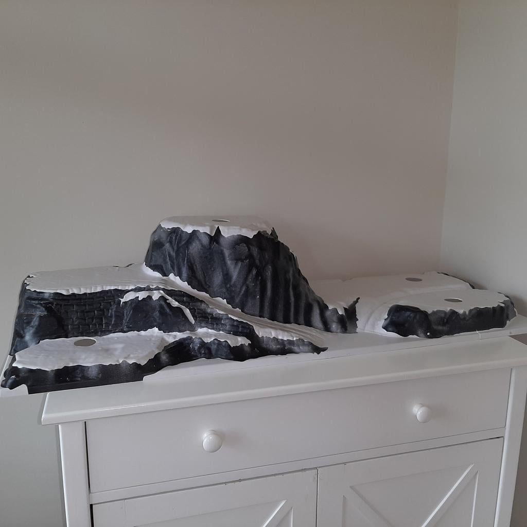 Basis kerstdorp down hill 120x40cm, Diversen, Kerst, Ophalen, Zo goed als nieuw