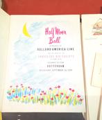 Ss rotterdam Holland amerika lijn menukaarten jaren 50, Gebruikt, Kaart, Foto of Prent, Ophalen of Verzenden, X