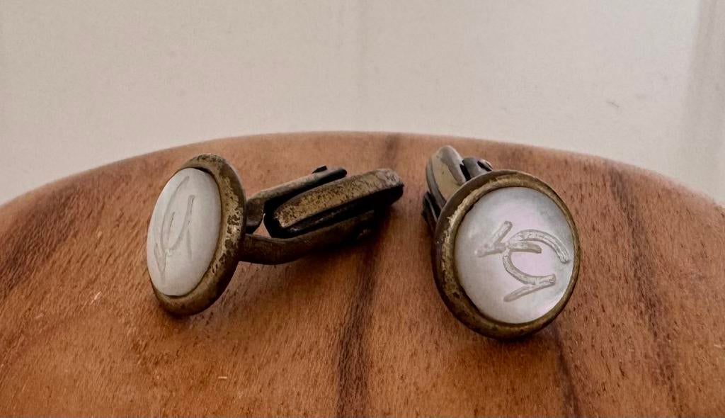 Van Gils vintage manchetknopen, Ophalen of Verzenden, Gebruikt, Overige materialen