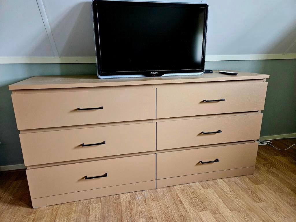 Ikea Malm ladekast 6 lades, zo goed als nieuw, Ophalen, 5 laden of meer, 150 tot 200 cm, Zo goed als nieuw