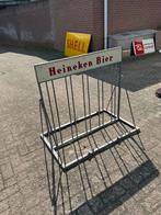 Vintage Heineken Bier fietsenrek / reclamebord, Ophalen, Gebruikt, Reclamebord, Plaat of Schild, Heineken
