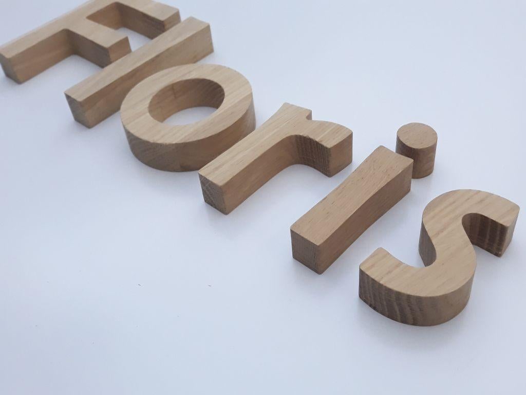 Babynaam in houten letters, Ophalen of Verzenden, Nieuw, Wanddecoratie