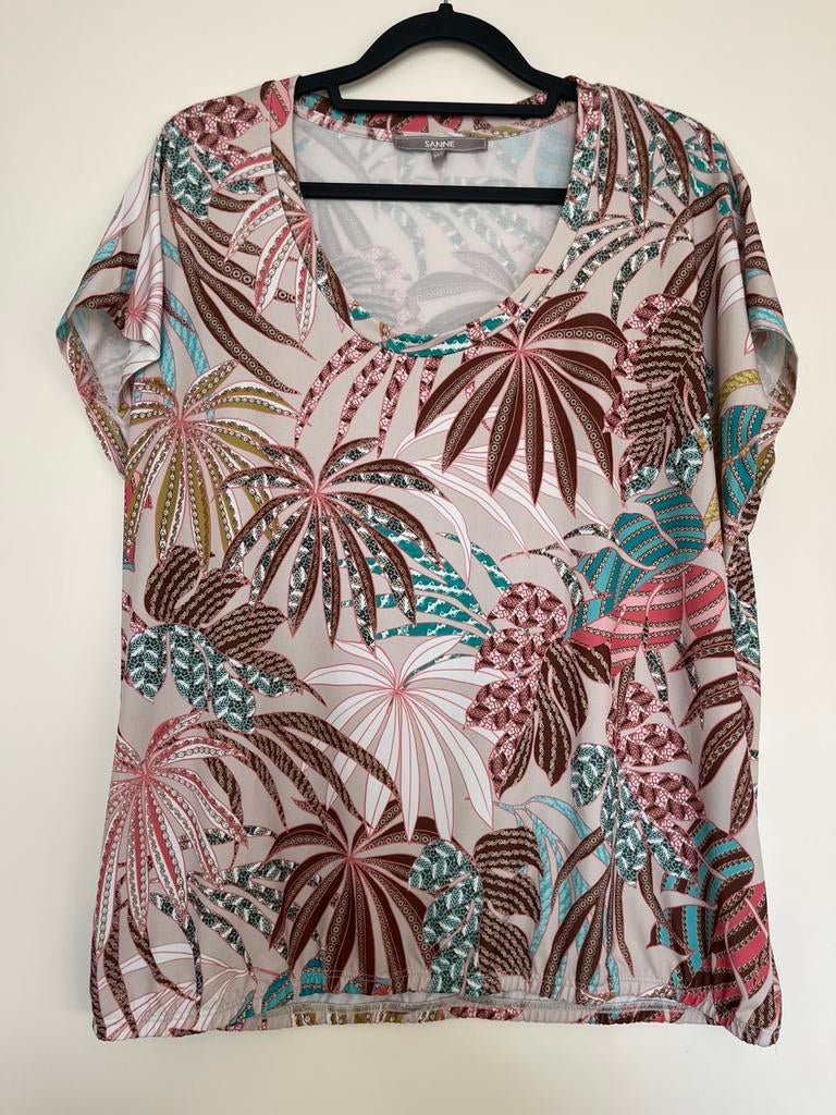 SANNE zomers travelstof truitje  maat xxl Nieuw, Kleding | Dames, T-shirts, Beige, Maat 46/48 (XL) of groter, Ophalen of Verzenden