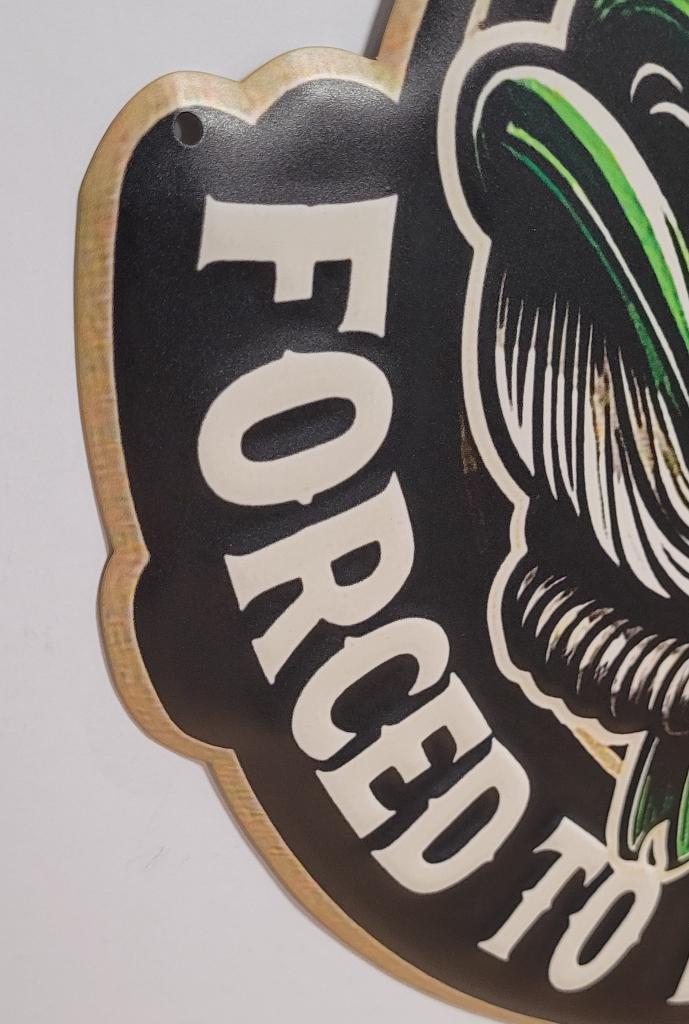 Born to fish vissen relief reclamebord van metaal wandbord, Info@deconoord.nl, Deco Noord, Nieuw, Ophalen of Verzenden