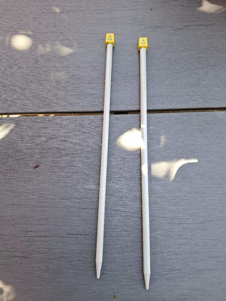 Breinaalden 10mm, Ophalen of Verzenden, Gebruikt, Breien, Naald