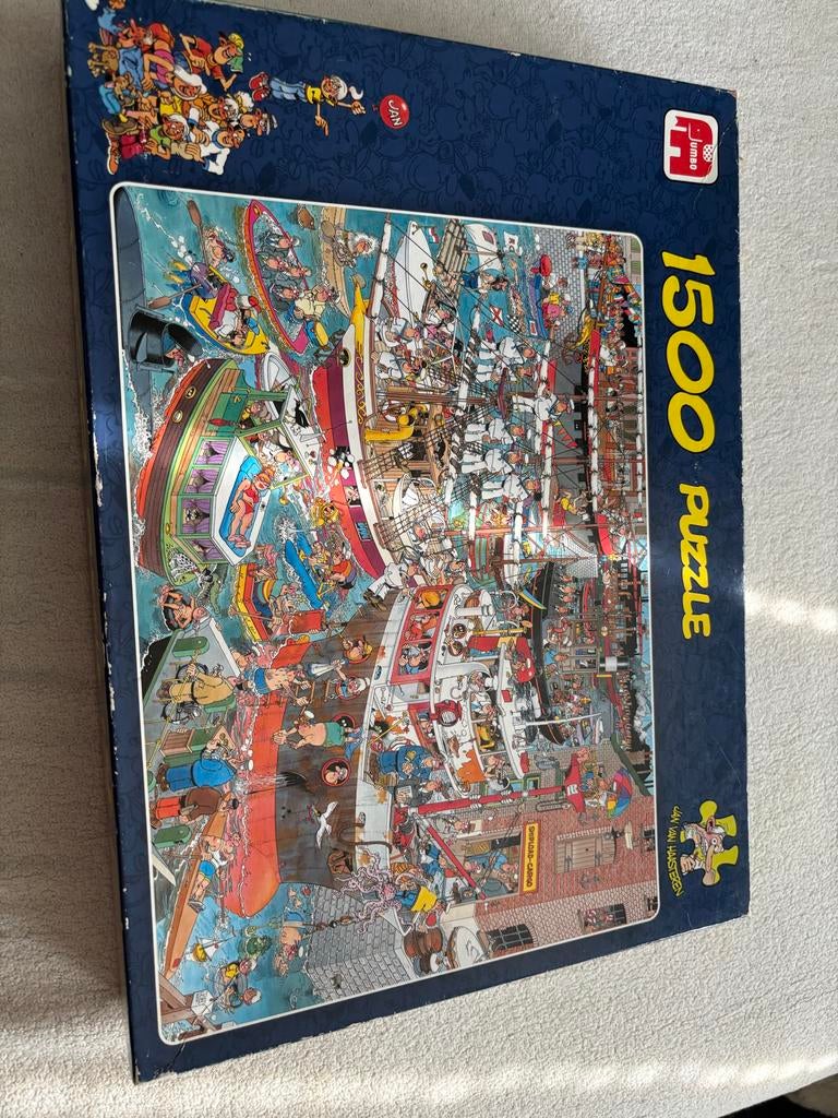 Jan van Haasteren Crazy Harbour 1500 stukjes, Ophalen, Meer dan 50 stukjes, Gebruikt, 6 jaar of ouder
