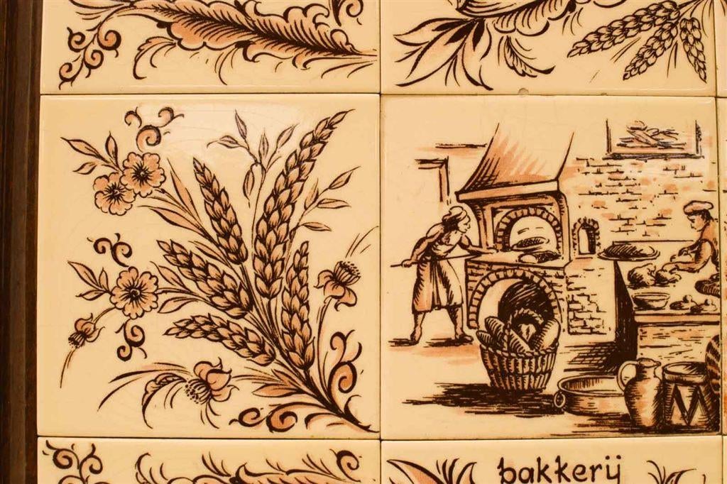 Tegelplateau van 12 tegels 50746, Ophalen of Verzenden, Gebruikt, Zwart, Vijf, Zes of meer stoelen