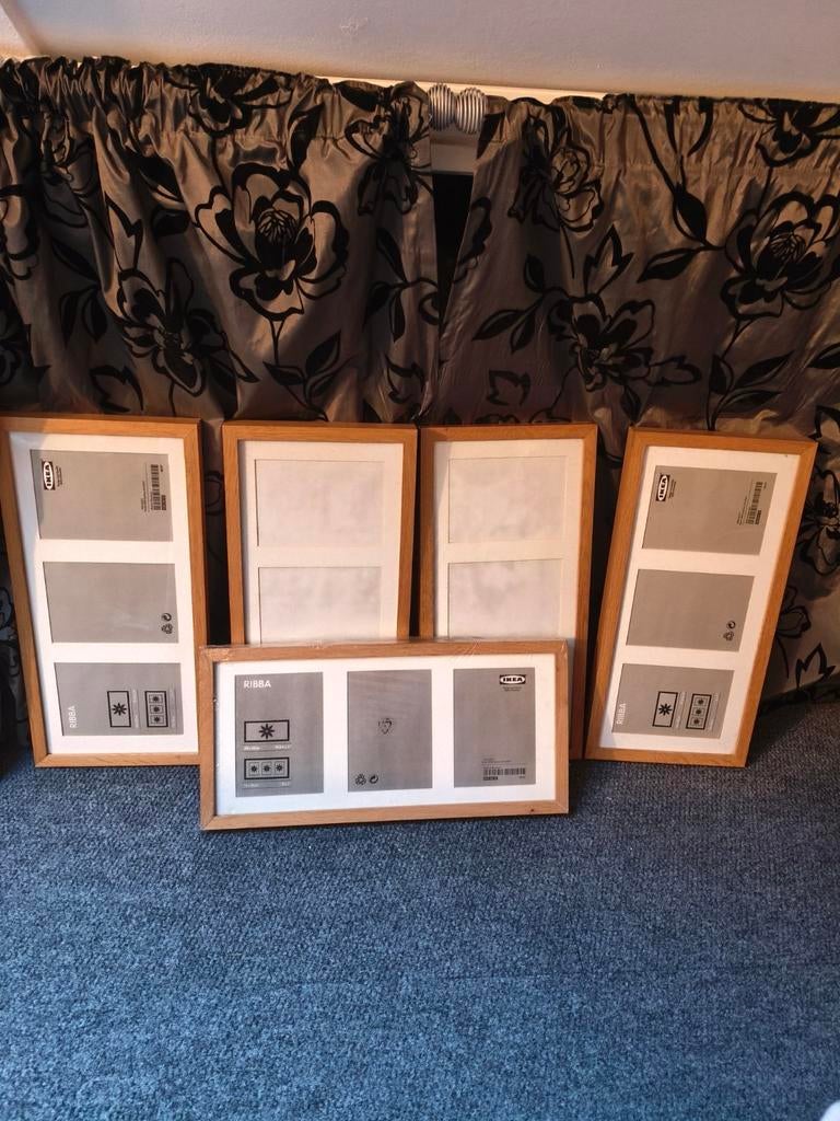 Ikea Ribba Houten Fotolijsten 5 stuks, Huis en Inrichting, Woonaccessoires | Lijsten, Ophalen, Hout, Minder dan 50 cm, Minder dan 50 cm