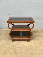 Vintage Art Deco tafeltje met schuiframen, Antiek en Kunst, Ophalen of Verzenden