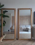 Grote goud bronze vintage antieklook spiegel spiegels, Ophalen of Verzenden, Rechthoekig, Minder dan 50 cm, Minder dan 100 cm