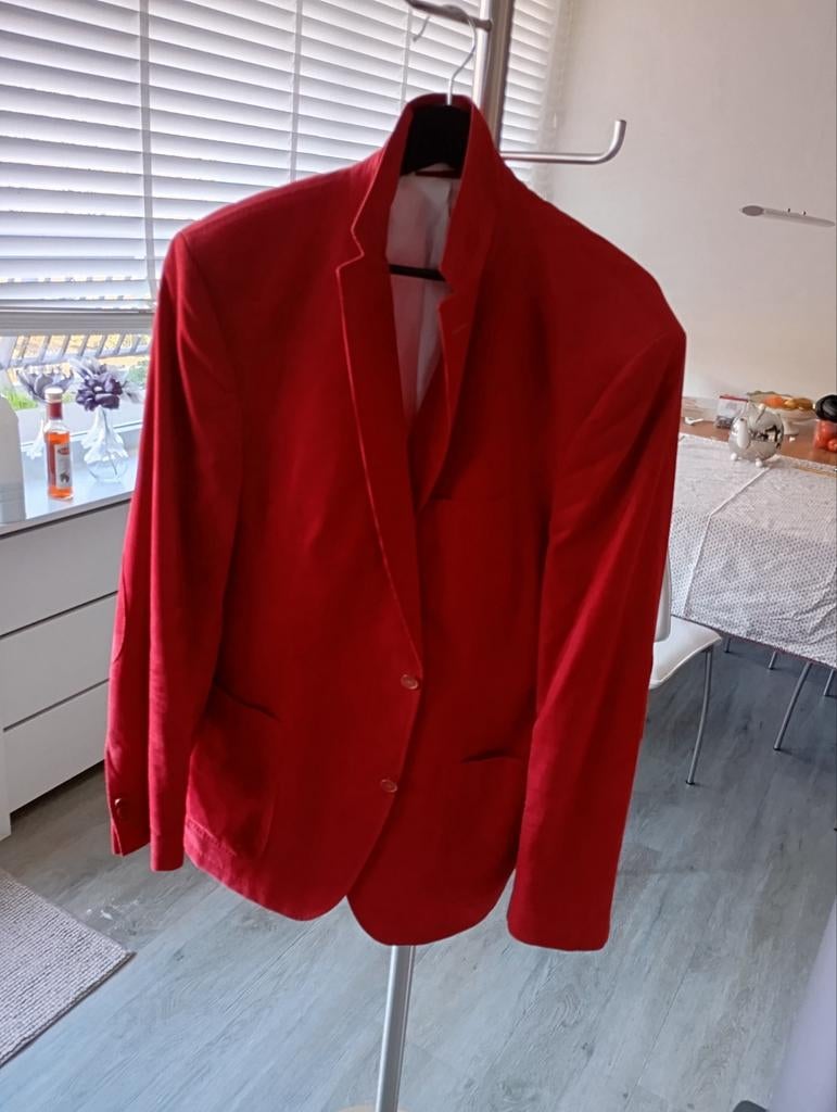 Rood colbert Carl Gross - maat XL, Kleding | Heren, Kostuums en Colberts, Ophalen of Verzenden, Zo goed als nieuw, Rood
