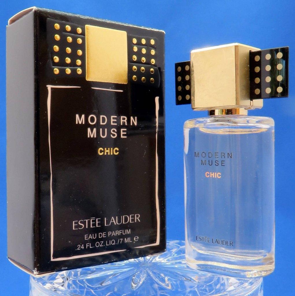 Mini - ESTEE LAUDER - Modern Muse Chic - 7ml - edp - 6,6cm, Ophalen of Verzenden, Zo goed als nieuw, Miniatuur, Gevuld