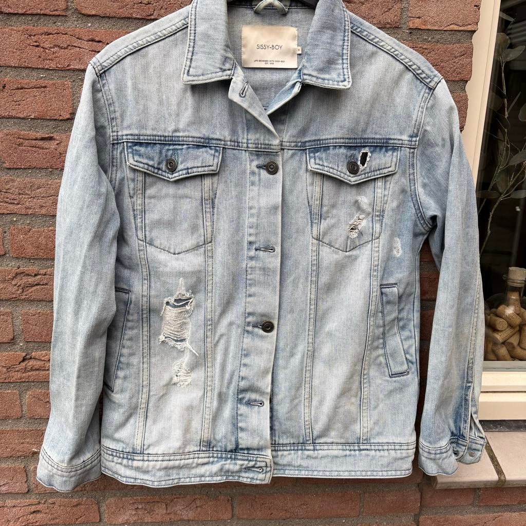 Spijkerjas sissy-boy maat s/m, Ophalen of Verzenden, Zo goed als nieuw, Maat 38/40 (M), Blauw