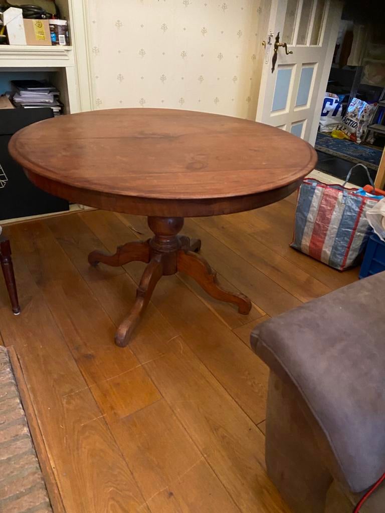 Antieke ronde tafel, Antiek en Kunst, Ophalen of Verzenden