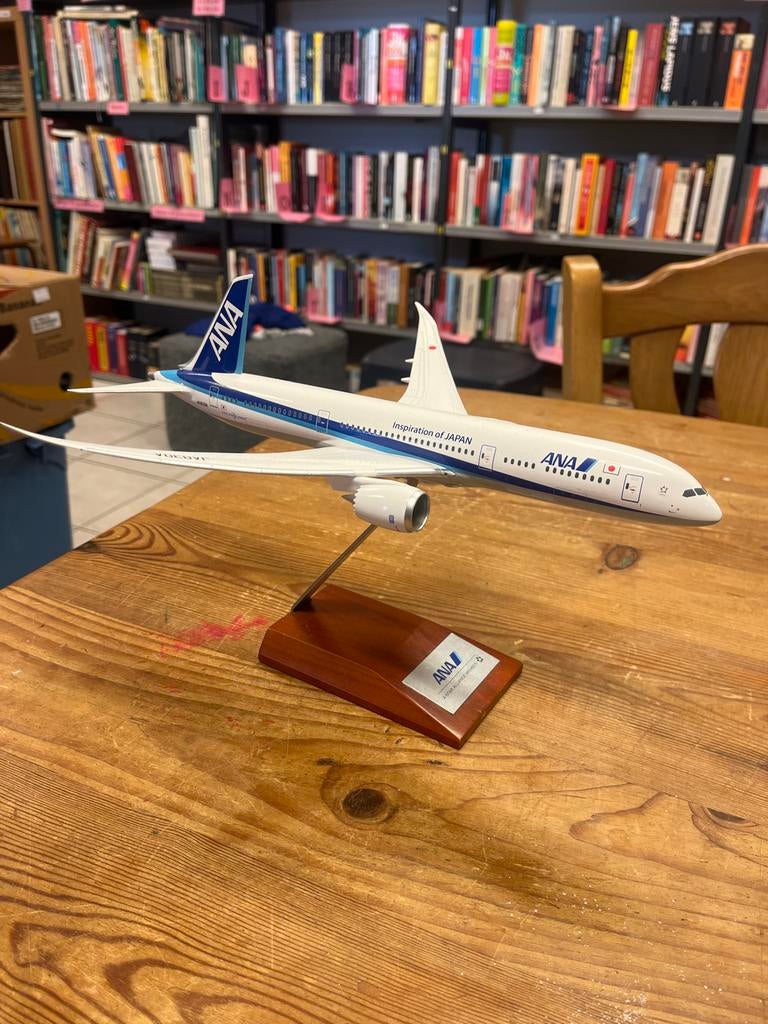 ANA Boeing 787 Dreamliner Vliegtuigmodel met Standaard, 1:72 tot 1:144, Zo goed als nieuw, Nvt, Vliegtuig