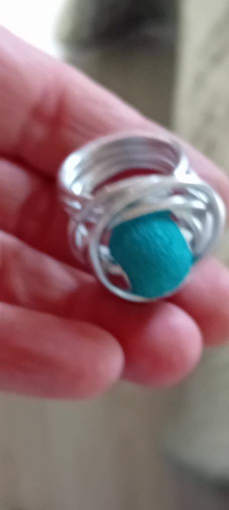 Handgemaakte ring, maat 19, Overige materialen, Overige kleuren, 19 tot 20, Nieuw