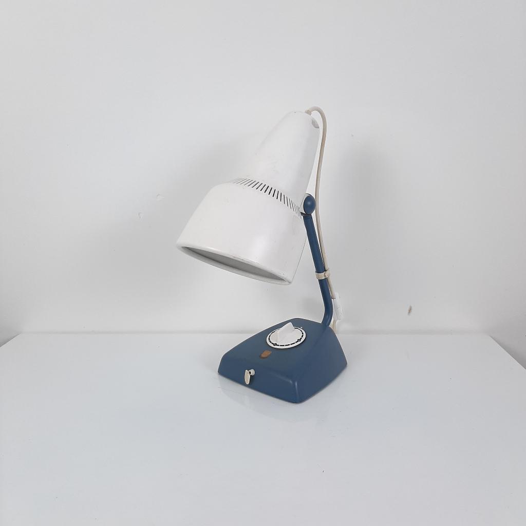 Vintage Philips tafellamp/bureaulamp blauw, Verzamelen, Retro, Verzenden, Huis en Inrichting