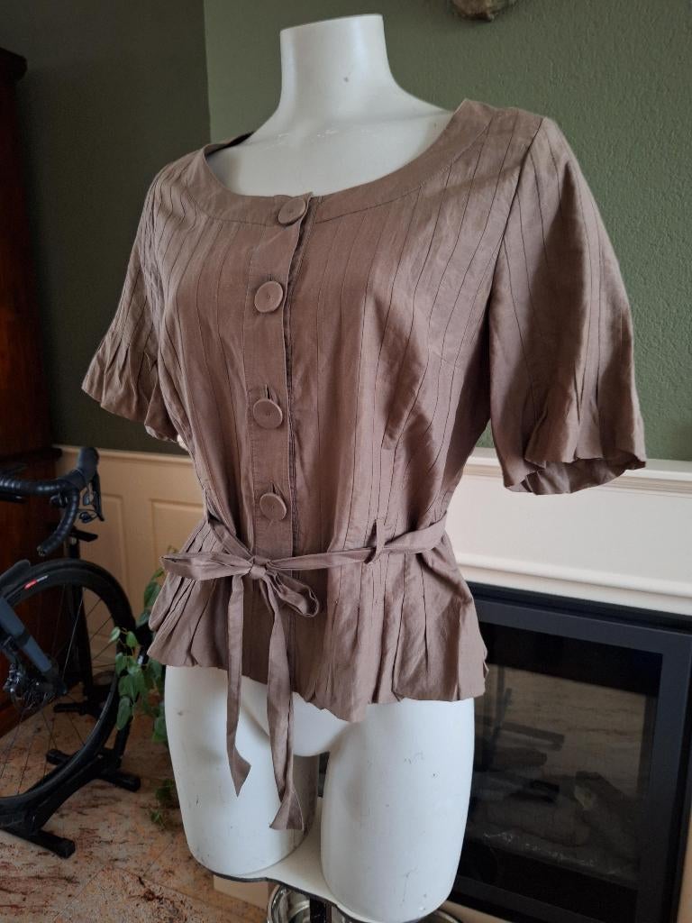 Caroline Biss mooi bloesje blouse 38 M, Maat 38/40 (M), Bruin, Verzenden, Zo goed als nieuw