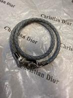 Christiaan Dior Icon dubbel gevlochten armband, Sieraden, Tassen en Uiterlijk, Armbanden, Ophalen of Verzenden, Nieuw, Grijs, Leer