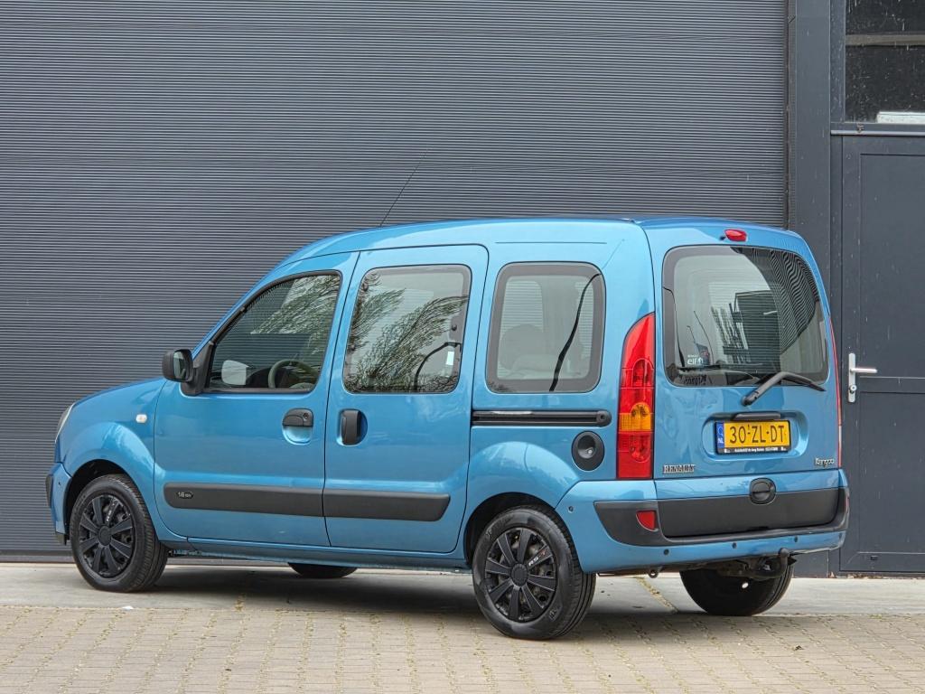 Renault Kangoo 1.6-16V Expr. Luxe automaat nwe apk '27, Auto's, Renault, Gebruikt, 1095 kg, Blauw, 49 €/maand