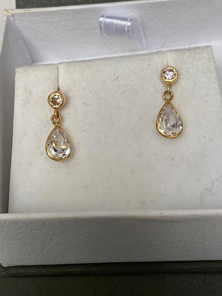 Geel gouden oorbellen 750-18 karaat, Verzenden, Goud, Oorbellen