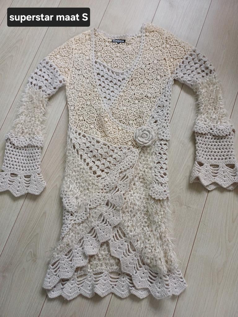 Lang vest., Ophalen of Verzenden, Zo goed als nieuw, Maat 38/40 (M), Beige