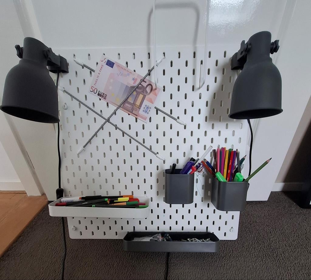 IKEA Skadis wandrek met accessoires, Ophalen