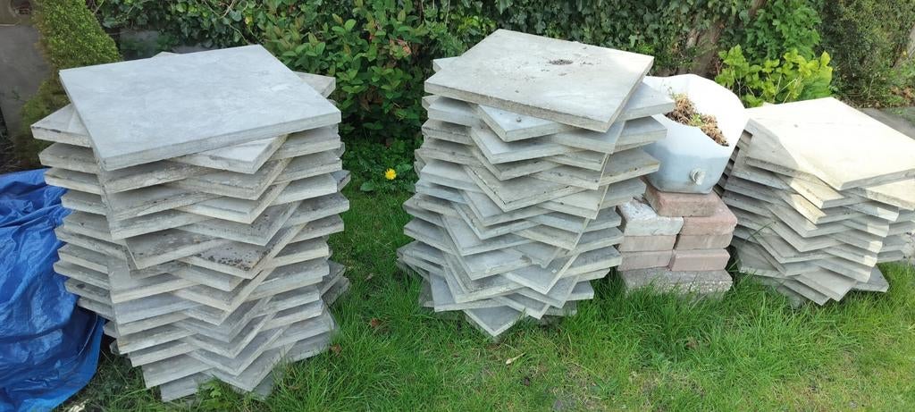 Chinees hardsteen terrastegels 138 st. 31 m2 lichtgrijs, Tuin en Terras, Tegels en Klinkers, Ophalen, Zo goed als nieuw, Terrastegels