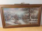 Schilderij ingelijst winterlandschap, Ophalen of Verzenden