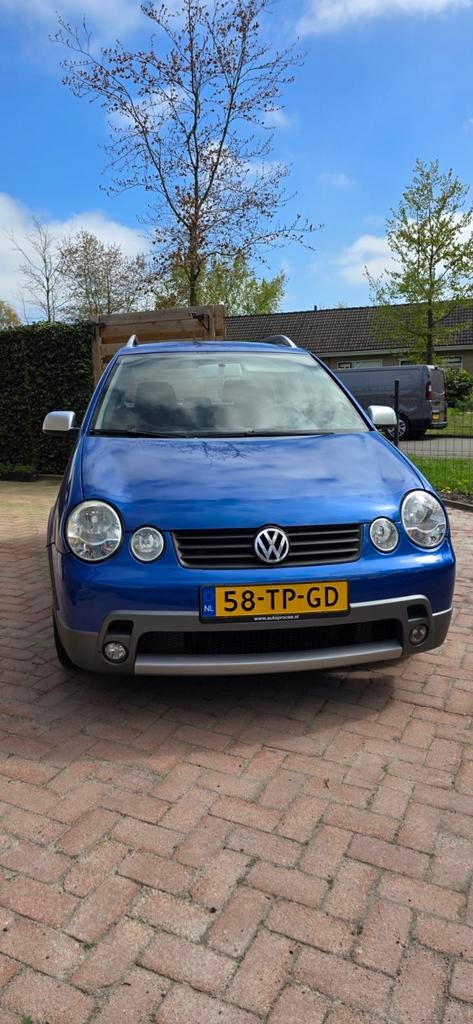 Volkswagen Polo 1.2 FUN 47KW 2004 Blauw, Auto's, Volkswagen, Voorwielaandrijving, Blauw, Bedrijf, Grijs
