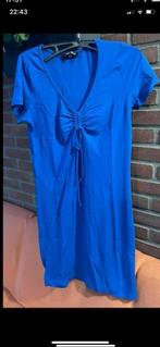 Blauwe mini jurk met trekkoord maat m, Blauw, Zo goed als nieuw, Boven de knie, Ophalen