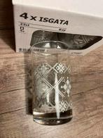 Ikea Drinkglazen met wit motief, Verzamelen, Glas en Borrelglaasjes, Ophalen, Nieuw, Frisdrankglas