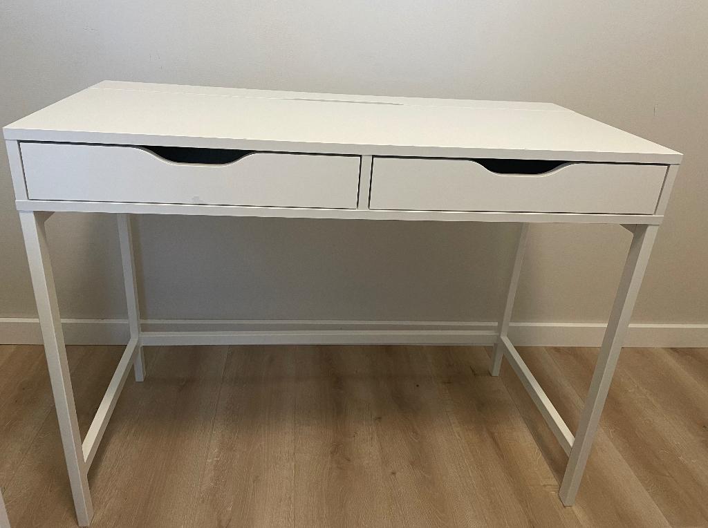 Wit IKEA Alex bureau 100x48 cm, Ophalen, Gebruikt