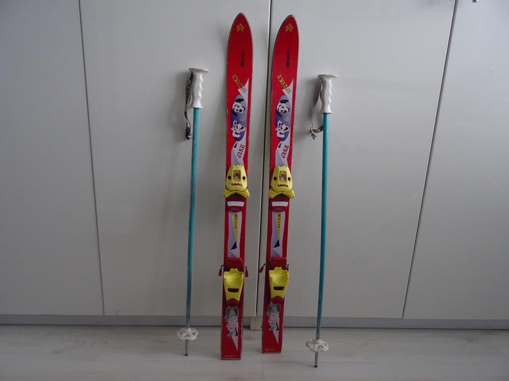 JUNIOR SKI ( 99 CM) MET STOKKEN EN ROSSIGNOL SKI SCHOENTJES, Overige merken, Gebruikt, Ophalen of Verzenden, Skiën